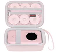 Elonbo D30 Machine de Fabrication d'étiquettes / D35 Portable Bluetooth Label Printer Sac de Voyage, Mini Smartphone Portable étiquette Rack de Rangement, Rose
