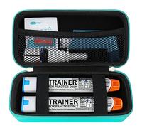 Elonbo Epipen valise, pack de médicaments de voyage pour 2 epipen ou auvi Q, inhalateur ventolin, vaporisateur nasal, médicaments contre les allergies, Turquoise (seulement dans la boîte!)
