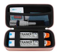 Elonbo Epipen valise, pack de médicaments de voyage pour 2 epipen ou auvi Q, inhalateur ventolin, vaporisateur nasal, médicaments contre les allergies, Or Rose (seulement dans la boîte!)