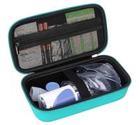 Elonbo Étui de transport portable inhalateur nébuliseur pour adultes et enfants, asthme inhalateur joint voyage case, support de nébuliseur Maillé à main, vert. Cas seulement