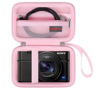 Elonbo Étui de Transport pour Appareil Photo Numérique Compact Sony RX100 VII/ RX100 VI/ RX100 V/ RX100 IV/ RX100 III, Sac de Voyage Vlogging Camera, Rose