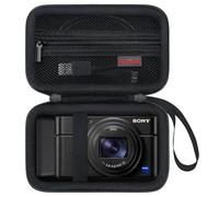 Elonbo Étui de Transport pour Appareil Photo Numérique Compact Sony RX100 VII/ RX100 VI/ RX100 V/ RX100 IV/ RX100 III, Sac de Voyage Vlogging Camera, Noir