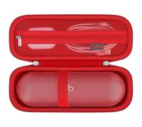Elonbo Étui de transport pour Beats Pill - Haut-parleur Bluetooth portable, Beats Pill - Étanche - Sac de voyage rigide - Poche en maille pour chargeur - Rouge