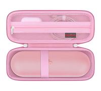 Elonbo Étui de transport pour Beats Pill - Haut-parleur Bluetooth portable, Beats Pill - Étanche - Sac de voyage rigide - Poche en maille pour chargeur - Rose