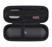 Elonbo Étui de transport pour Beats Pill (version 2024) - Haut-parleur Bluetooth portable, sac de rangement pour haut-parleur Beats Pill, poche en maille pour chargeur, noir