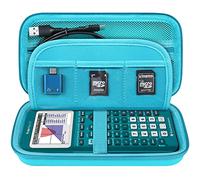 Elonbo Étui de transport pour calculatrice graphique couleur Texas Instruments TI-84 Plus CE/TI-84 Plus/TI-83 Plus CE/Casio fx-9750GII, poche supplémentaire en maille pour câble de charge, vert