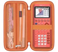 Elonbo Étui de transport pour calculatrice graphique couleur Texas Instruments TI-84 Plus CE/TI-84 Plus/TI-83 Plus/TI-83 Plus CE, poche supplémentaire en maille pour câble de charge manuel (français