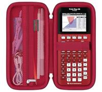 Elonbo Étui de transport pour calculatrice graphique couleur Texas Instruments TI-84 Plus CE/TI-84 Plus/TI-83 Plus/TI-83 Plus CE, poche supplémentaire en maille pour câble de charge manuel (français