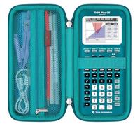 Elonbo Étui de transport pour calculatrice graphique couleur Texas Instruments TI-84 Plus CE/TI-84 Plus/TI-83 Plus/TI-83 Plus CE, poche en maille supplémentaire pour câble de charge manuel (français