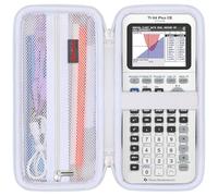 Elonbo Étui de transport pour calculatrice graphique couleur Texas Instruments TI-84 Plus CE/TI-84 Plus/TI-83 Plus/TI-83 Plus CE, poche supplémentaire en maille pour câble de charge manuel (français