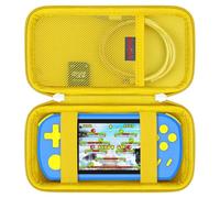 Elonbo Étui de transport pour console de jeu portable TEBIYOU/Great Boy/Beico, pour jeux vidéo rétro, housse de rangement de voyage, mini arcade électronique, jaune