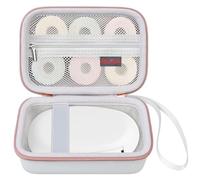 Elonbo Étui de transport pour étiqueteuse Bluetooth SUPVAN E10, mini imprimante d'étiquettes thermiques, sans fil, petit sac de voyage, poche pour ruban adhésif, blanc