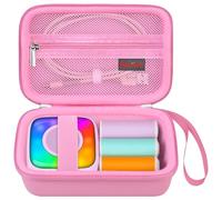 Elonbo Étui de transport pour imprimante de poche Lebt Mini autocollant, imprimante thermique portable, sac de voyage, support de rangement pour étiqueteuse, poche en maille pour rouleaux de papier