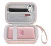 Elonbo Étui de transport pour imprimante Fujifilm Instax Mini Link 2 Smartphone Bundle 2025/Fujifilm Instax Mini Link 3, imprimante photo instantanée couleur portable, sac de voyage rigide, rose