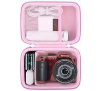 Elonbo étui de Transport pour Kodak PIXPRO AZ528 / AZ255 / AZ405 / AZ425 / AZ401 caméra numérique, Kodak PIXPRO Astro Zoom Vlogging caméra Dur Voyage Sac de Stockage, Rose