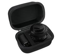 Elonbo Étui de transport pour Sony Alpha ZV-E10 / ZVE10 II - APS-C objectif interchangeable sans miroir Vlog appareil photo numérique portable, sac de rangement de voyage, noir + noir
