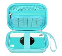 Elonbo Étui Portable pour Appareil Photo printomatic Digital Instant Print Camera, Portable Bluetooth Photo Printer Storage Stand Bag, Sac en Filet pour Papier Photo, Carte MicroSD, Vert+Vert