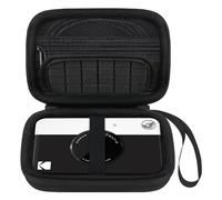 Elonbo Étui Portable pour Appareil Photo printomatic Digital Instant Print Camera, Portable Bluetooth Photo Printer Storage Stand Bag, Sac en Filet pour Papier Photo, Carte MicroSD, Noir+Noir