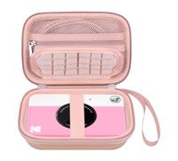 Elonbo Étui Portable pour Appareil Photo printomatic Digital Instant Print Camera, Portable Bluetooth Photo Printer Storage Stand Bag, Sac en Filet pour Papier Photo, Or Rose+Or Rose
