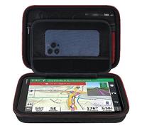 Elonbo Étui Portable pour Système de Navigation GPS Garmin Dezl OTR1000 / OTR100 / RV 1090 10 Pouces, Poche Supplémentaire en Maille, Compatible avec Câble USB, Noir