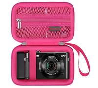 Elonbo Étui pour Appareil Photo numérique Canon PowerShot G7 X Mark III / G7 X Mark II / G7X, Sac de Voyage pour Appareil Photo de vlogging 4K G7X Mark III/II. Framboises