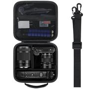 Elonbo Étui pour Sony Alpha ZV-E10K/6400/6700 Appareil Hybride, Noir | Sac de transport rigide pour appareil photo hybride Sony Alpha ZV-E10K/ZV-E10 II K/ZV-1/a6400/a6700, adapté au chargeur