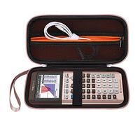 Elonbo Étui pour Texas Instruments Ti - 84 Plus ce/Ti - 84 Plus/Ti - 83 Plus ce/Casio FX - 9750gii Couleur Calculatrice Graphique, Poche en Maille supplémentaire pour Cordon de Charge, Or Rose