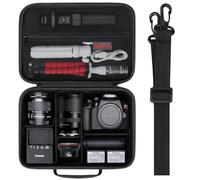Elonbo Housse de transport pour appareil photo reflex numérique Canon EOS Rebel T7/T6 et Canon EOS R50/R100/R5/R5 Mark II/R6 Mark II/R7/R8 appareil photo sans miroir/appareil photo 90D/T8i/T5/5D Mark