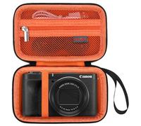 Elonbo Kodak Ektar h35 Half - Frame/Kodak Ektar H35n Half - Frame/Kodak M35 / M38 / Ultra F9 étui de Transport pour Appareil Photo, Sac de Rangement pour Appareil Photo, Noir+Orange