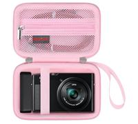 Elonbo LX10/LX100/ZS60/ZS70 /ZS80 /ZS200 /ZS100 4K Cas Portable pour Appareil Photo Numérique, Vlogging Camera Voyage Sac Housse de Rangement. Rose