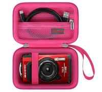 Elonbo Om System Portable Case Robuste TG - 7 Appareil Photo numérique/Om System olympu TG - 7 Appareil Photo sous - Marin, Robuste WiFi 4K vidéo Appareil Photo numérique Sac de Voyage, Framboises