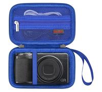Elonbo Sac de Transport pour Ricoh GR IIIx HDF/GR IIIx/GR III HDF/GR III/GR II/GR Caméra numérique, RICOH GR Premium Compact Caméra Sac de Voyage Dur, Bleu