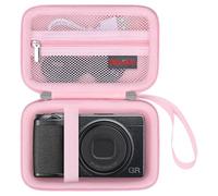 Elonbo Sac de Transport pour Ricoh GR IIIx HDF/GR IIIx/GR III HDF/GR III/GR II/GR Caméra numérique, RICOH GR Premium Compact Caméra Sac de Voyage Dur, Rose