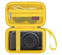 Elonbo Sac de Transport pour Ricoh GR IIIx HDF/GR IIIx/GR III HDF/GR III/GR II/GR Caméra numérique, RICOH GR Premium Compact Caméra Sac de Voyage Dur, Jaune