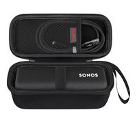 Elonbo Sacoche de Transport pour Sonos Roam 2/Sonos Roam Enceinte Bluetooth Portable étanche, Sacoche de Protection de Voyage pour Enceinte sans Fil, Pochette Filet supplémentaire pour Le câble, Noir