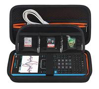 Elonbo Ti - nspire CX II Cas/CX II/CX/CX Cas Color Drawing Calculator Housse de téléphone avec Poche Ultra zippée pour câble de Charge, Chargeur, Manuel, Noir