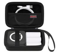 Elonbo Valise Compatible avec Huijutchen/Cabaro sans Fil Mini Autocollant Pocket Printer, Bluetooth Smart Portable Reçu Photo Imprimante Sac de Voyage, Noir