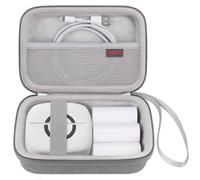 Elonbo Valise Compatible avec Huijutchen/Cabaro sans Fil Mini Autocollant Pocket Printer, Bluetooth Smart Portable Reçu Photo Imprimante Sac de Voyage, Gris