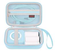 Elonbo Valise Compatible avec Huijutchen/Cabaro sans Fil Mini Autocollant Pocket Printer, Bluetooth Smart Portable Reçu Photo Imprimante Sac de Voyage, Bleu