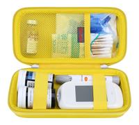 Elonbo Valise de Voyage de Fournitures de diabète, Sac de Rangement de Fournitures de Biabète, Boîte de Rangement de Glucomètre de Sang, Boîte de Transport de Stylo d'insuline de Glucomètre, Jaune