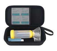 Elonbo Valise d'inhalateur d'asthme, joint d'inhalateur d'enfant et d'adulte, masque, support d'inhalateur sac d'organisation de voyage d'asthme, poche appropriée pour le médicament d'allergie, Noir