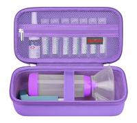 Elonbo Valise d'inhalateur d'asthme, joint d'inhalateur d'enfant et d'adulte, masque, support d'inhalateur sac d'organisation de voyage d'asthme, poche appropriée pour le médicament d'allergie, Violet