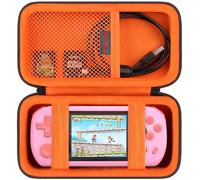 Elonbo Valise elonbo compatible avec les jeux de poche pour adultes beiyue 16 bits pour enfants, sac de voyage Vintage classique pour jeux vidéo, Noir+Orange