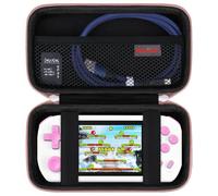 Elonbo Valise elonbo compatible avec les jeux de poche pour adultes beiyue 16 bits pour enfants, sac de voyage Vintage classique pour jeux vidéo, Or Rose