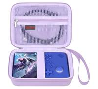 Elonbo Valise pour amberlit RG405V Vintage Console de Jeu Portable, Vertical Edition Android Vintage Handheld Game Voyage Sac de Rangement Rack, Violet