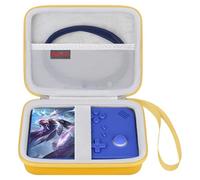 Elonbo Valise pour amberlit RG405V Vintage Console de Jeu Portable, Vertical Edition Android Vintage Handheld Game Voyage Sac de Rangement Rack, Jaune