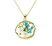 Elondra Colliers à fleurs de naissance pour femme, collier avec pendentif fait à la main pour mois de naissance, bijoux bohème, cadeaux d'anniversaire pour femmes, filles, adolescentes, meilleures
