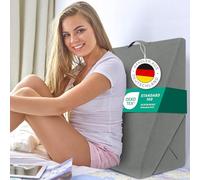 ELONEO Coussin Compensé de Soutien d'oreiller - Coussin de Lit, Soutien Dorsal et pour Genoux, Repose-Jambes, Oreiller de Lecture, 55 x 56 x 30,5 cm, Gris