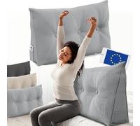 ELONEO Coussin de Dossier 100 cm de Large, Coussin en Coin adapté pour lit et canapé