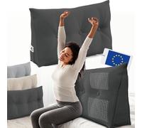 ELONEO Coussin de Dossier 100 cm de Large, Coussin en Coin adapté pour lit et canapé